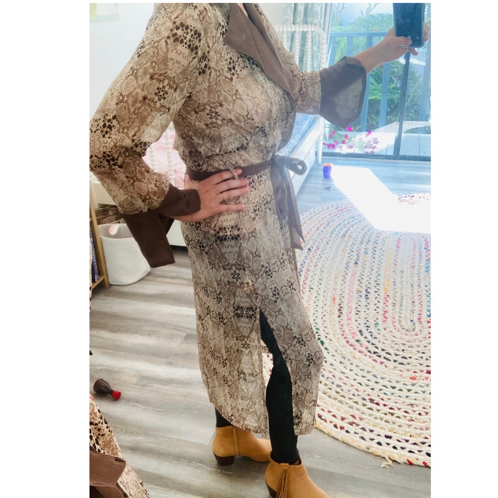 Mystree Reptile Print Kimono Dress